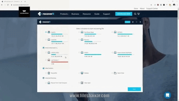 Wondershare Recoverit الكراك